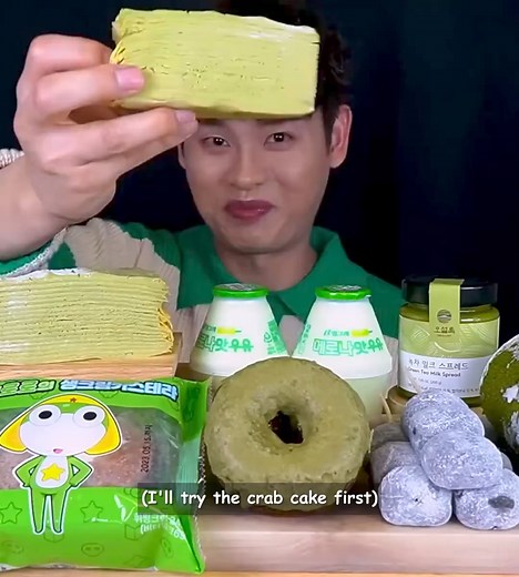 335K views · 10K reactions | Sweet Green TeaDessert Party MuKBang~!! #food #eating #yummy #delicious #foryou | BongGil ASMR | Facebook