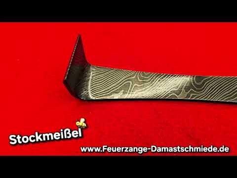 Damast Stockmeißel ✨ Handwerk auf höchstem Niveau (72 Lagen)