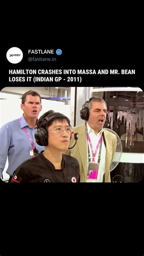 Mr. Bean REACTS to Hamilton vs Massa Crash! 😂🏎️ #F1 #Shorts