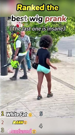 Ranked the best wig prank-Blowing wig prank 🤣#funny #prank #blowingwig #funnyprank #funnyvideos