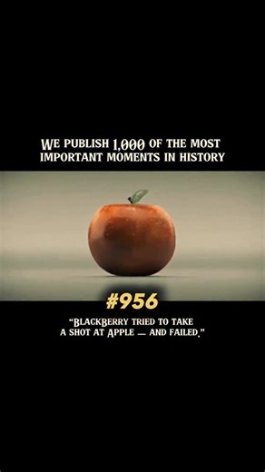 Eventus on Instagram: "In the world of tech rivalries, BlackBerry and Apple had one of the most famous battles of the smartphone era. BlackBerry once launched a bold marketing stunt — symbolically showing their “berry” slicing through an Apple logo, a playful jab at Apple’s growing dominance. But Apple’s response turned the tables. In a clever counter, the “apple” exploded the BlackBerry in the demonstration, sending pieces flying — a metaphor for Apple’s innovation and market power overpowering