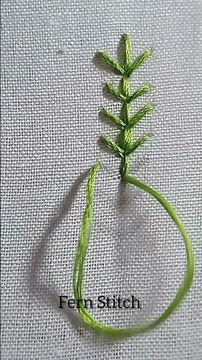 Basic Fern Stitch | Beginner hand embroidery