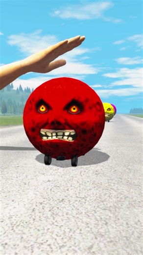 🔥 Giant Angry Purple Ball vs Human Hand – What Will Happen?!