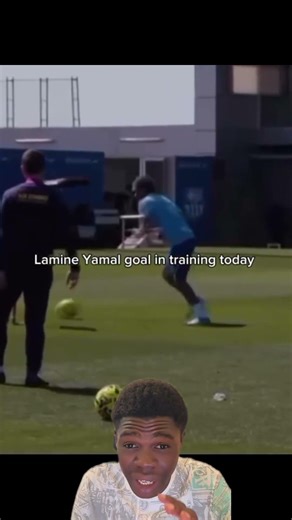 Lamine yamal trivela goal in training #lamineyamal #yamal #lamine #fypシ #football #barcelona #barca