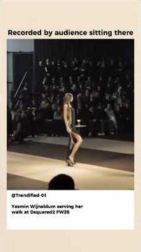 Yasmin wijnaldum for dsquared2 fw25 #yasminwijnaldum #fashion #runway #model #shorts