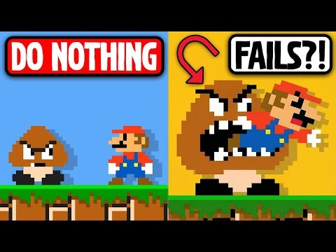 Mario tries to WIN by doing Nothing?! - BTG Reacts to funny Mario videos