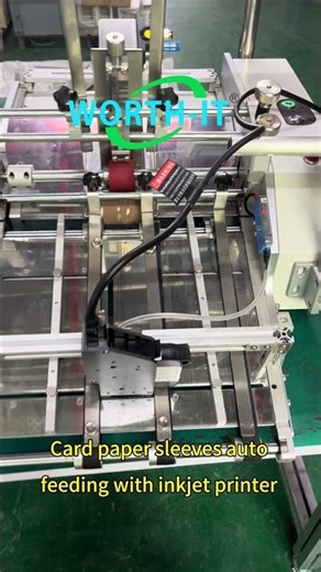 Card paper sleeves work on the feeder inline Inkjet printer #frictionfeeder #countingmachine