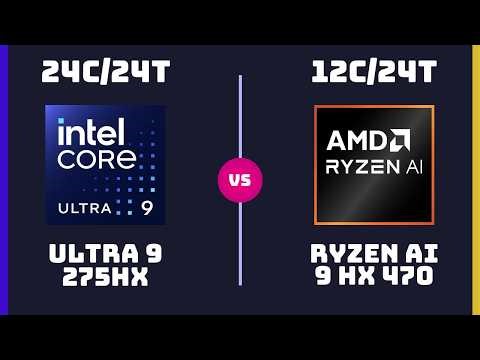 Intel Core Ultra 9 275HX vs AMD Ryzen AI 9 HX 470 – CPU Comparison