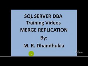 DBA - Merge Replication