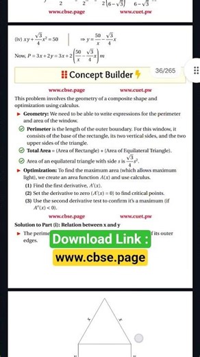 Application of Derivatives #class12 #maths #pyq #boards2026 #cbseboard2026