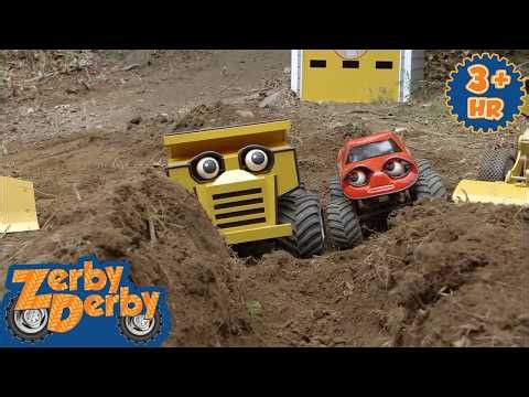 Epic Monster Truck Challenges & Off-Road Fun | Zerby Derby | Toy Cars for Kids | Scholastic Kids