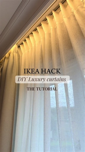 POV: you want luxury looking curtains without the luxury price tag… 👀 IKEA hack for the win✨ #ikea #homediy #diy #hack #curtains