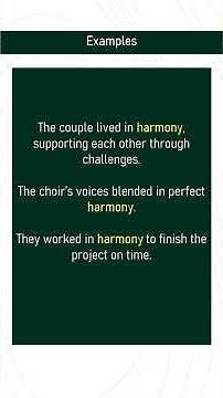 harmony # Expand Your English Vocabulary