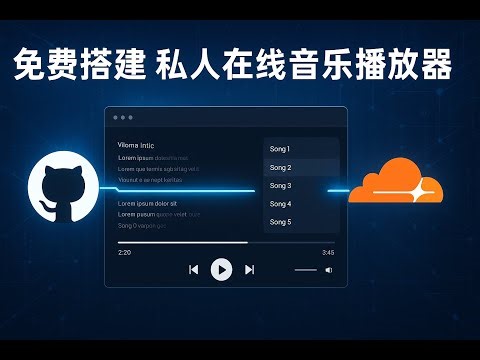 零成本拥有！5分钟用Cloudflare免费搭建一个属于你自己的在线音乐播放器，从此听歌不求人！