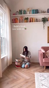 3.7M views · 79K reactions | Can you guess how many books this book tree took? I almost gave up because I couldn’t get the shape right and I was running out of books! But it turned out so magical凉#christmasdecor book lover bookshelf book tree living room decor Christmas decorating living room inspo bookish cozy home #myhomevibe #livingroomdecor #beforeandafter #christmasdecorations | Michelle Home decor | Facebook