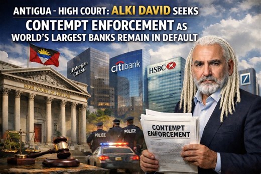 Antigua - Supreme Court: Alki David Seeks Contempt Enforcement as World’s Largest Banks Remain in Default