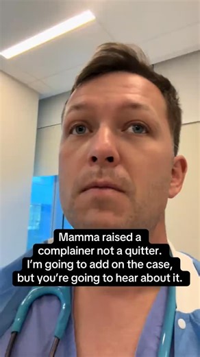 Mamma raised a complainer not a quitter. I’m going to add on the case, but you’re going to hear about it. #medicine #doctorlife #nurselife #RN #surgery | Zachary Meade