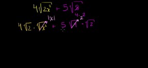 Simplifying radical expressions (addition)