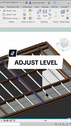 Adjust Level Frame Atap #revit #frame #structure