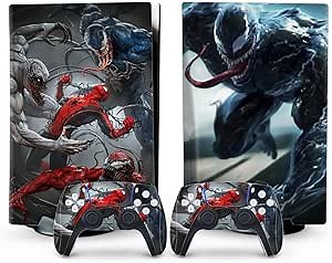 Amazon.com: XSUID PS5 Skin - Disc Edition Console Cover, Controller Accessories Red and Black Spider Skin Gift Set : Video Games
