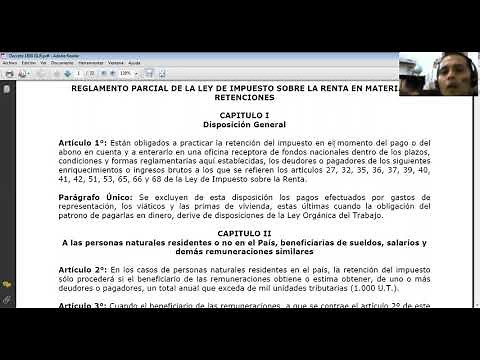 Tributacion I Decreto 1808 Retenciones de ISLR parte 1 de 2