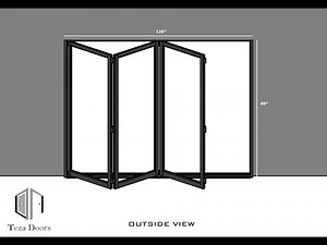TEZA DOORS | TEZA 90 SERIES BIFOLD DOOR 3 PANELS INSTALLATION FOR 120" X 80" | 108" X 80" | 96" X 96