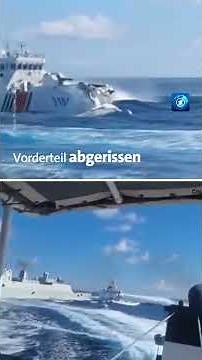 Chinesisches Kriegsschiff rammt eigene Küstenwache #china #philippinen #tagesschau #nachrichten