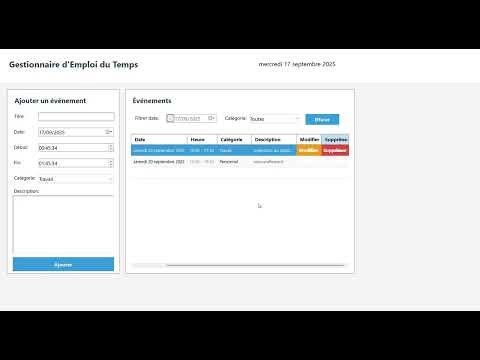 Gestionnaire d'Emploi du Temps Amari Lattro, Malicka Coulibaly, Krozou Aka