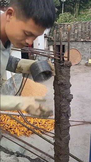 The process of making fences with concrete