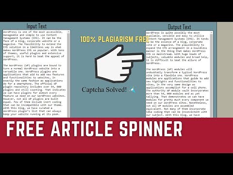 Free Article Spinner 2023 (easy)
