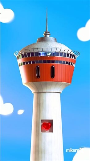 Calgary Tower made In Blender #blender #cartoon #characters
