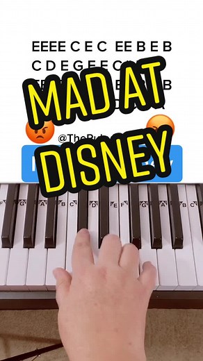 Mad At Disney Piano Tutorial #madatdisney #pianolesson #piano #tiktokpartner #learnontiktok