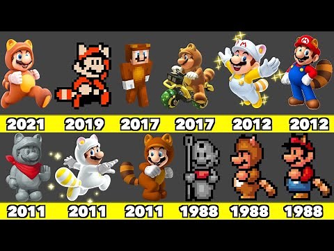Evolution of Tanooki Mario Game Graphics In Nintendo Games (1988-2025)