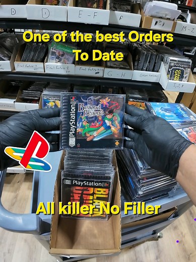 Let's pack an order for David. Instant Collection #letspackanorder #asmr #packingorders #oddlysatisfying #retrogaming #packagingorders #nostalgia #playstation