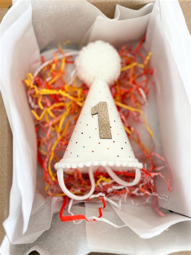 Handmade Pom Pom Party Hat: Baby Cake Smash Headwear, Birthday Photo Prop - Etsy