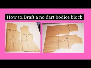 How to draft a dartless bodice block pattern / no dart bodice block pattern. (Stable knits).