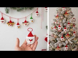 Very Easy 🎅 Crochet Christmas Ornaments / Gift / Decorations 🎄 Crochet Santa Claus Ornaments