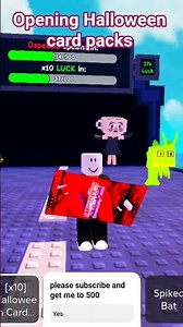 opening Halloween card packs