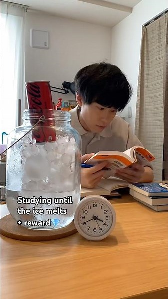 Studying until the ice melts🧊 #study #studyvlog #studywithme