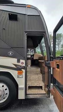 Super Clean Prevost Featherlite and matching stacker trailer available at The Motorcoach Store!