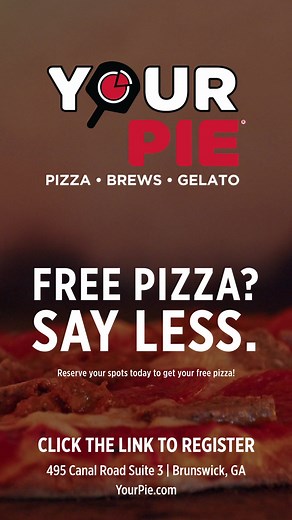 Free Pizza? Say Less. 🍕 Click the link below to be the first to craft Your Pie in Brunswick, GA for a good cause! In exchange for free entree (10" Pizza, Pasta, Salad, or Sandwich), we'll be collecting donations on behalf of Hope 1312 Collective. A donation is requested but is not mandatory. Sign Up Today: https://www.signupgenius.com/go/30E084AA9AA2CAAF58-57337514-free | Your Pie