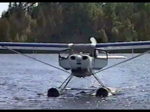 Float plane flying, early 90's video, good old footage!