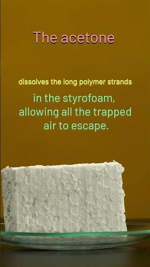 🫠Acetone and styrofoam 🫠 #polar #viral #chemistry