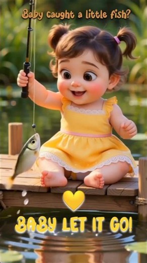 Baby's First Fishing Adventure! 🎣👶🐟