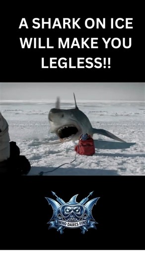 A Shark On Ice! #sharkattack