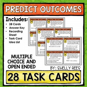 Making Predictions Task Cards Activities Predicting Outcomes