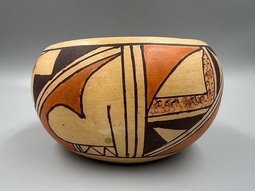 Hopi / Vintage Hopi Pottery / Hopi Large Vintage Poly Chrome Pottery Bowl Signed K Collateta / Avian Motif / Native American Artist Signed - Etsy