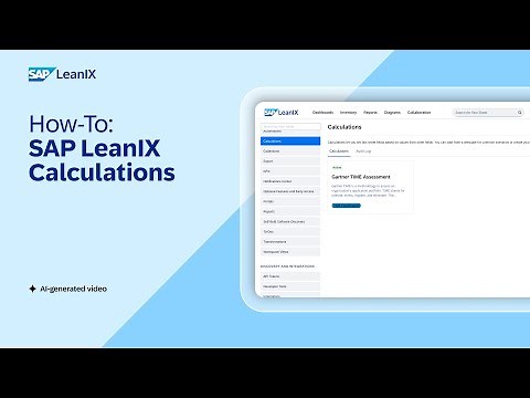 How-To: SAP LeanIX Calculations