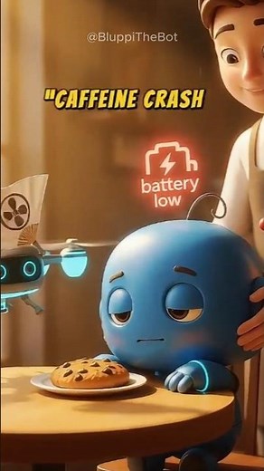 ☕ *Bluppi Tries Coffee for the First Time!*(And Overloads 😂)|BluppiTheBot #foryou #ytshorts #coffee