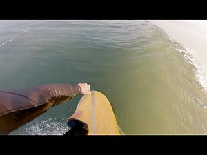 POV Longboard Surfing a Restored Retro 60s Log | Dreamy Noserides